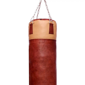 Sac de frappe BURAQ MMA SPORTS en cuir PU robuste et écologique de 2 kg avec semelle extérieure en cuir et fermeture éclair pour l'entraînement de kickboxing et de MMA - Product Image 1