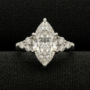 <b>Fine</b> Jewelry 10k White Gold Diamond Engagement <b>Ring</b> with Channel Setting IGI Certified Elegant Simple Wedding Band Bright Shine - Product Image 4