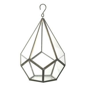 Verre transparent en cristal de laiton + cadre métallique en cuivre, joli terrarium en boule géométrique, cactus - Product Image 4