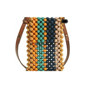 Bolso de mano de cuentas de madera con asa de anillo, bolso de hombro tejido a mano, regalo para fiestas, superventas, acabado de alta calidad para interiores, personalizado - Product Image 3