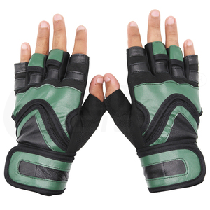 Own Newly Made Designed Non Slip PU Half Finger Lightweight Breathable Unisex <b>Weight</b> Lifting Gym <b>Gloves</b> with Buckle Closure - Product Image 3