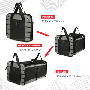 Boîte de rangement pliable multifonctionnelle pour coffre de voiture, organiseur de coffre de voiture pliable, organiseur de coffre auto - Product Image 6