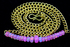 Perles d'opale rose éthiopienne incroyables, taille 4 mm-6 mm, semi-précieuses, lisses et polies, perles d'opale rose, perles d'opale rondes - Product Image 3