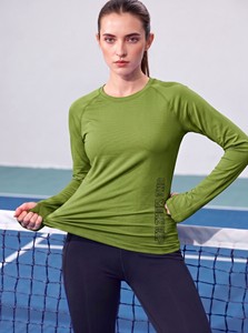 T-shirt de performance à manches longues pour femme, écologique, uni, séchage rapide, respirant, protection solaire, haut de sport pour le tennis et la pêche - Product Image 6