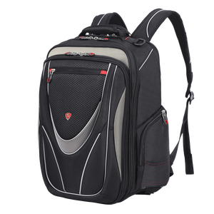 Sporty Carbon-Aesthetic Laptop <b>Backpack</b> Water-Repellent High-Capacity Business Rucksack with Aerodynamic Design and Shockproof - Product Image 5