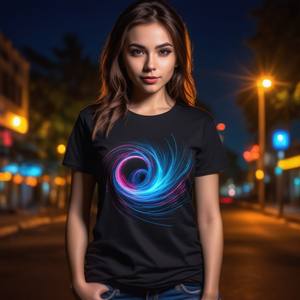 T-shirt court graphique en polyester pour femmes OEM Haut vierge avec impression de logo personnalisé pour la mode et vêtements décontractés - Product Image 2