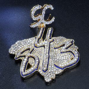 <b>Iced</b> Out <b>Chain</b> and Pendant for Men Moissanite Jewelry Hip Hop Diamond Necklace Custom Silver Jewelry 925 Sterling Name Pendant - Product Image 6