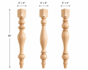 Solid Wood <b>Table</b> Leg Modern <b>Farmhouse</b> Wooden Replacement Legs for <b>Dining</b> <b>Tables</b> Workstations and Console <b>Tables</b> - Product Image 2