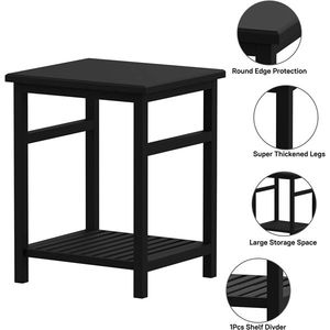 Comodino in Bambù WTZ Salvaspazio e Facile da Usare per Camera da Letto e Soggiorno, Tavolino da Notte per Appartamenti - Product Image 3