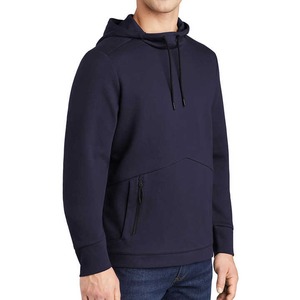 Sweat-shirt à capuche Sherpa gris 100 % coton personnalisable pour homme, à manches longues, séchage rapide, respirant, pull mi-zippé, hiver, OEM - Product Image 3