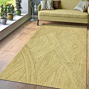 Tapis en jute naturelle à tissage épais, respirant, idéal pour la chambre d'amis et la chambre à coucher - Product Image 1