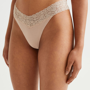 Culottes string de fitness pour femmes, sans couture, en nylon, style japonais, sous-vêtements antibactériens, dentelle, taille basse, sexy, extensibles en spandex - Product Image 5
