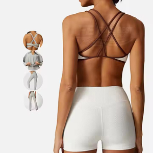 ชุดโยคะเอวยางยืดคุณภาพสูง เสื้อครอปและกางเกงขาสั้น แห้งเร็ว สำหรับออกกำลังกาย ฟิตเนส กีฬา ออกแบบเองได้ รับผลิตแบบ OEM - Product Image 1