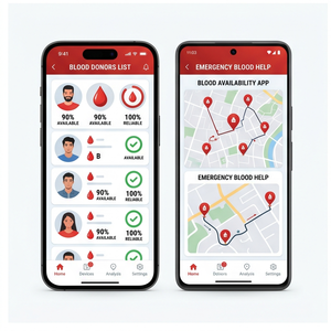 Aplicación RoyalCraft para donación de sangre: encuentra donantes, localizador de bancos de sangre, solicitudes y alertas de emergencia, compatible con IOS/Android/Linux/Mac - Product Image 3