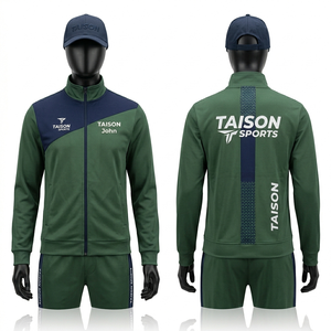 Survêtement de badminton pour femmes, tissu polyester premium 300 GSM, panneaux contrastés vert et rose, logo imprimé par transfert thermique - Product Image 4