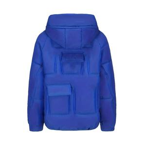 Veste universitaire entièrement matelassée pour homme, nouvelle conception, veste d'hiver à capuche zippée, veste gonflée à bulles avec plusieurs poches - Product Image 2
