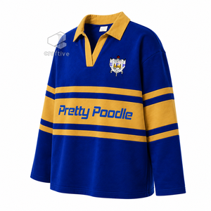 Polo de rugby Sigma Gamma Rho Sorority pour femme, col classique, blocs de couleur, broderie lettres grecques, haut athlétique - Product Image 2