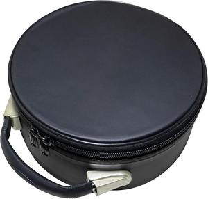 Estuche para Gorra de la Corona del Arco Real Masónico (Negro) con Emblema Triple Tau Bordado a Máquina en Oro – Caja para Transportar Gorras Masónicas - Product Image 4
