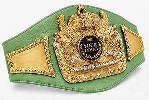 Ceinture de championnat de boxe personnalisable avec placage or et argent pour équipement d'entraînement d'arts martiaux, matériau PU unisexe - Product Image 5