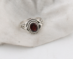 925 Sterling <b>Silver</b> Amethyst Classic Beaded Oval Gemstone <b>Ring</b> Bezel Set Women's Wedding Engagement Jewelry Wholesale - Product Image 3