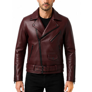 Stylish Leather <b>Biker</b> <b>Jacket</b> Featuring Classic Motorcycle Inspired Design Comfortable Fit And Premium For Daily Wear - Product Image 3