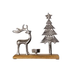 Modern Silver Christmas <b>Tree</b> Ornament High Quality Metal & Wood Sculpture <b>Star</b> Handmade Eco-Friendly <b>for</b> Weddings Decorations - Product Image 5
