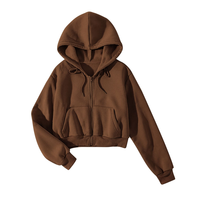 Sweat à capuche zippé personnalisé avec couleurs sur mesure, unisexe, coupe oversize, en molleton bouclette uni, décontracté, respirant, tricoté, idéal pour le printemps