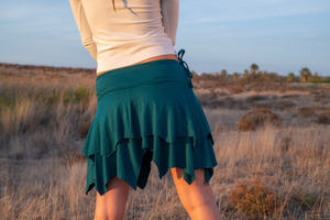 Minifalda Bohemia con Dobladillo Puntiagudo, Minifalda de Rayón para Festival, Ropa Estilo Boho, Hada, Gitana, Minifalda Corta, Regalo para Ella - Product Image 3