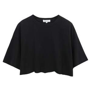 เสื้อยืดแขนสั้นผ้าฝ้าย 100% ทรงหลวม ระบายอากาศได้ดี สวมใส่สบาย เหมาะสำหรับผู้หญิง ออกกำลังกาย แห้งเร็ว สไตล์สปอร์ต - Product Image 3