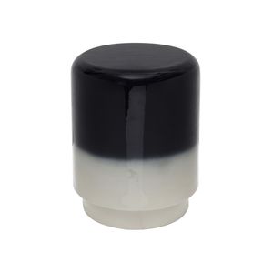 Table basse cylindrique de luxe en métal noir et blanc ombré, design moderne, pour salon, vente en gros - Product Image 6