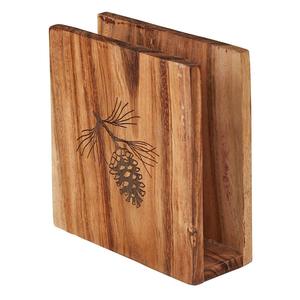 Porta servilletas tradicional de madera, rectangular, vertical, tamaño mediano, acabado artesanal - Product Image 4