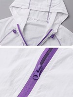 Veste coupe-vent unisexe blanche à capuche avec ensemble short, légère, résistante à l'eau, en polyester, pour l'été, vêtements de plein air, coupe ample