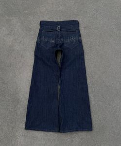 Pantalones Vaqueros de Mezclilla de Cintura Alta para Hombre, con Bordado de Notas Musicales, Corte Holgado, Estilo Casual Urbano, Estilo Primavera - Product Image 3