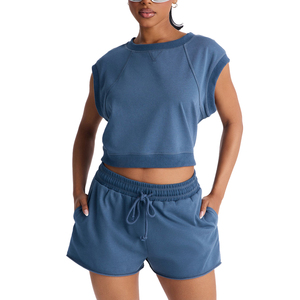 Ensemble deux pièces mode femme été : chemise et short à manches courtes boutonnées – Collection Co-ord OEM ODM Vente en gros - Product Image 1