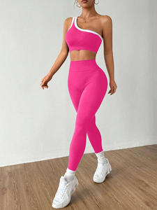 Wholesale <b>Women</b> Yoga Set Halter Open <b>Back</b> Sports Bra High Waist Butt Lift Leggings Quick Dry Breathable Outdoor Active Set - Product Image 6