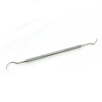 10PCS Alat Pemeriksa Gigi Double Hook Tooth Dental Explorer Probe Bahan Stainless Steel Bersertifikasi CE Kelas I Garansi 1 Tahun