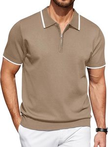 Everyday Comfort Anti Wrinkle <b>Mens</b> Polo <b>Shirt</b> Designed With Short Sleeves Easy Care Fabric And Modern Zipped <b>Collar</b> - Product Image 6