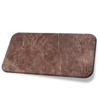 Revêtement mural flexible en pierre naturelle de marbre brun calcite effet forêt tropicale de luxe, écologique, pour extérieur, maison, bar, salle à manger