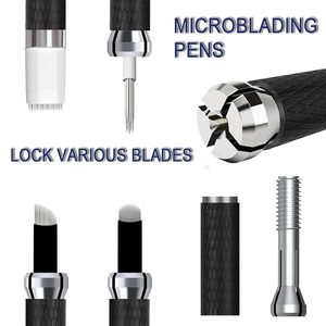 Stylo manuel en aluminium pour microblading, support de lame de tatouage pour sourcils avec système de verrouillage - Product Image 4