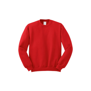 <b>Men's</b> <b>Orange</b> Crew Neck Pullover <b>Sweatshirt</b> Regular Fit Knitted Solid Color Casual Autumn Wear - Product Image 2