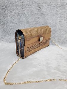 Elegant Wooden Clutch Bag <b>Cheap</b> Price Handmade Women Evening <b>Purse</b> for Party Wedding Events Wooden Clutch Bag - Product Image 3