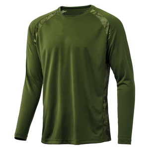 Maillot de chasse respirant, uni, été, tout nouveau design personnalisé, manches longues, léger, col rond, anti-UV, qualité supérieure 100% - Product Image 5