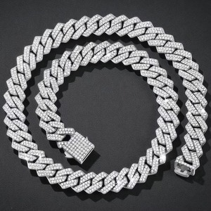 Cadena Cubana de Lujo Personalizada con Diamantes de Moissanita, Plata de Ley 925, Estilo Hip Hop, para Negocios de Joyería - Product Image 5