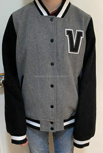 การออกแบบโลโก้ที่กําหนดเองพิมพ์เสื้อแจ็คเก็ตเบสบอลผู้ชายแจ็คเก็ตตัวแทนคุณภาพสูง OEM ODM ผลิตโลโก้ปัก - Product Image 3