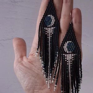 Boucles d'oreilles perlées légères, profil fin, finition lisse, prix usine en gros - Product Image 1