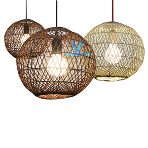 Meilleures ventes, lustre en rotin et bambou fait main, luminaire suspendu pour la décoration de la maison, restaurant, café, projets hôteliers - Product Image 1