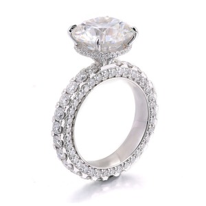 Bague de fiançailles et de mariage pour femme en diamant de laboratoire ovale de haute qualité, plaqué or 18 carats, meilleur prix - Product Image 4