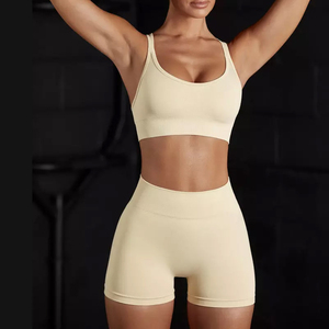 Conjunto de Ropa Deportiva de Yoga de Dos Piezas con Cintura Alta y Canalé, Tallas Grandes, Personalizado OEM 2026, con Logotipo Frontal - Product Image 2