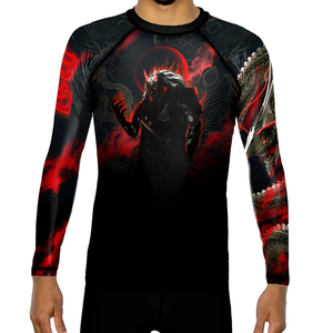 Camiseta de Compresión Rashguard para MMA con Logotipo Personalizable, Impresión Digital, Spandex/Poliéster Ecológico, Unisex, Venta al Por Mayor, Ropa BJJ - Product Image 5