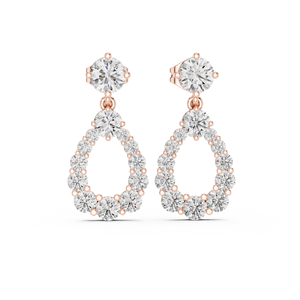 Boucles d'oreilles en or 10 carats MOSSANITE Golden Glow Bijoux de mariée pour la fête de mariage - Product Image 1